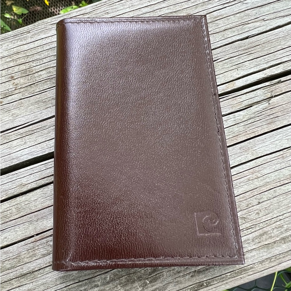 Pierre Cardin Bifold Brown Wallet Lyon Cowhide Preowned Good Condition